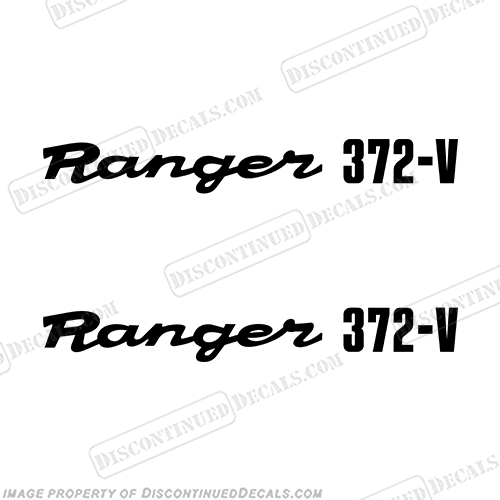 Ranger 372-V Early 1980's Decals (Set of 2) - Any Color!   ranger 372v, 372 v, 372, 1980, 80, 81, 82, 83, 84, 85, 86, 87, 88, 89, 371, 80s, 80's, INCR10Aug2021