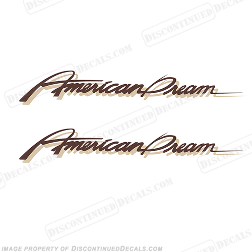 American Coach "American Dream" RV Decals (Set of 2) INCR10Aug2021