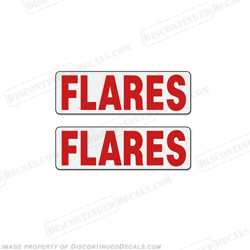 Boat Label Decals - Flares (Set of 2) INCR10Aug2021