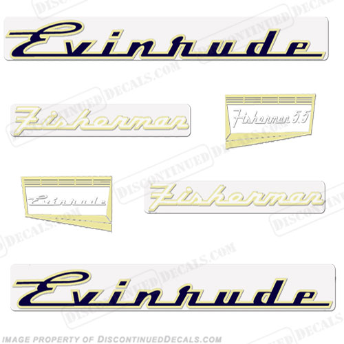 Evinrude 1957 5.5hp Decal Kit INCR10Aug2021