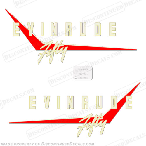 Evinrude 1958 50hp Decal Kit INCR10Aug2021