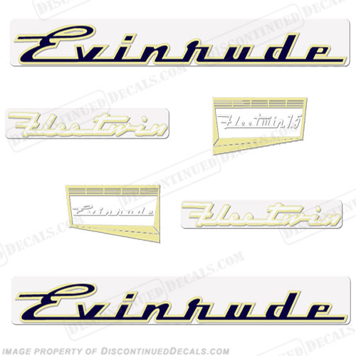 Evinrude 1957 7.5hp Decal Kit INCR10Aug2021