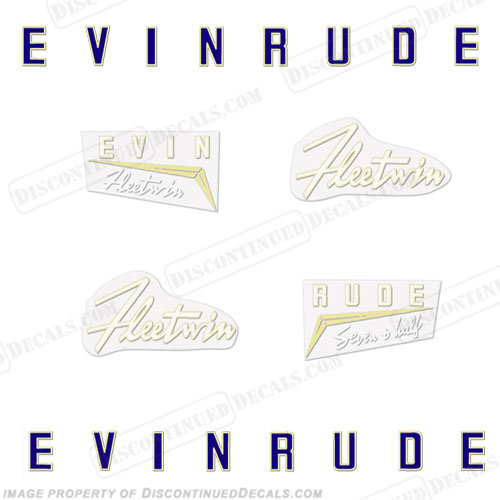 Evinrude 1958 7.5hp Decal Kit INCR10Aug2021