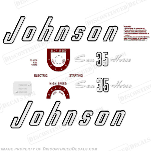 Johnson 1957 35hp - Electric Decals INCR10Aug2021