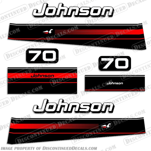 Johnson 1994 1995 1996 70hp Decal Kit johnson, decals, 70, hp, 1994, 1995 ,1996, outboard, motor, engine, decal, stickers