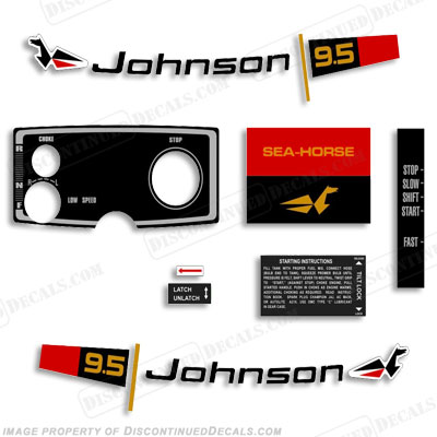 Johnson 1970 9.5hp Decals