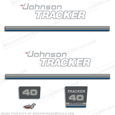 Johnson 1992-1993 Tracker 40hp Decal Kit - Blue
