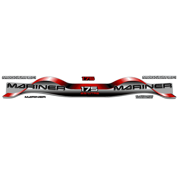 Mariner 175hp 2.5 Decal Kit - Red