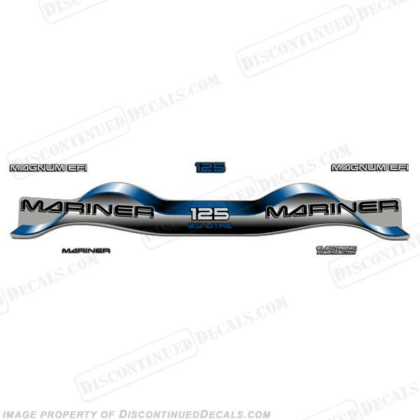 Mariner 125hp 2.0 Decal Kit - Blue INCR10Aug2021