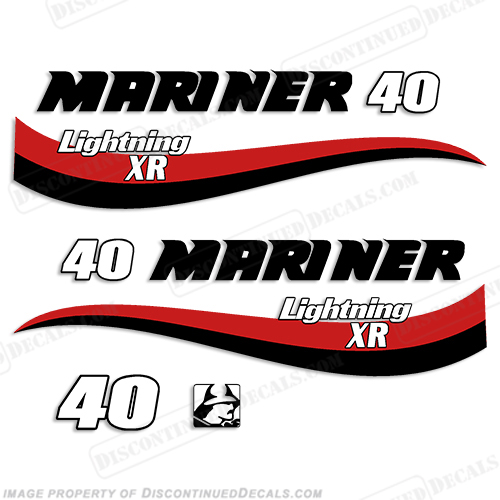 Mariner 40hp Lightning XR Decal Kit INCR10Aug2021