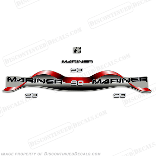 Mariner 90hp Decal Kit - Red INCR10Aug2021