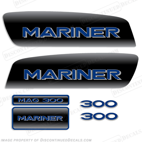 Mariner Mag 300 Decal Kit - Custom Color Black INCR10Aug2021