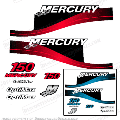 mercury 150hp optimax decal