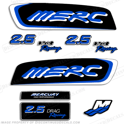 Mercury 2.5 Liter EFI Racing Decal Kit - Custom Blue