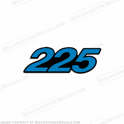 Mercury Single "225" Decal - Blue INCR10Aug2021