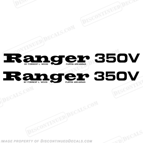 Ranger 350V Decals (Set of 2) - Any Color! ranger, boat, boats, 350, 350v, 350-v, decal, sticker