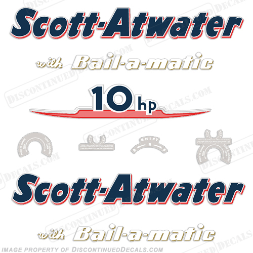 Scott Atwater 10hp Decals - 1955 INCR10Aug2021