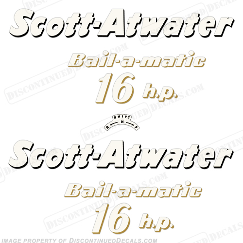 Scott Atwater 16hp Decals - 1956 INCR10Aug2021