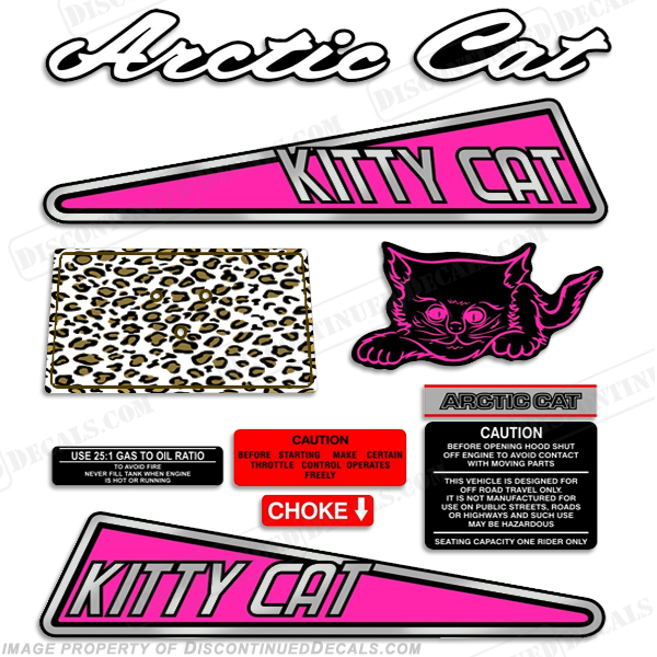 Arctic Cat "Kitty Cat" Decals 1972 - 1975