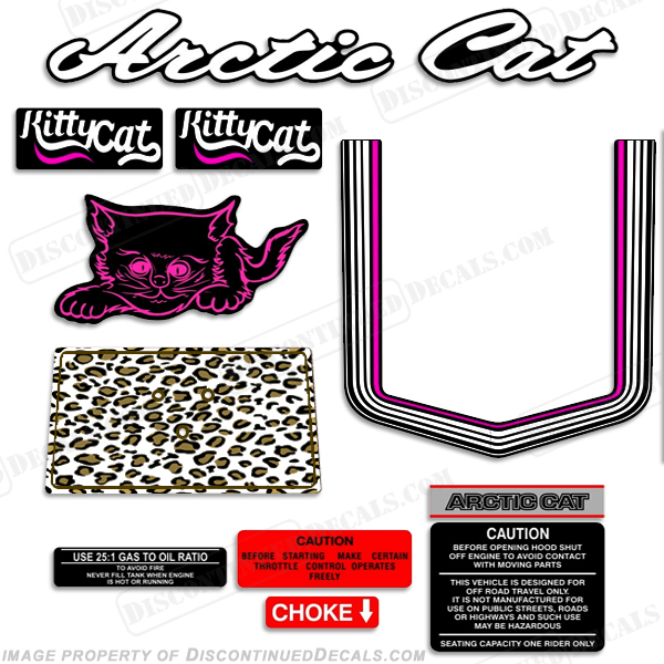 Arctic Cat "Kitty Cat" Decals 1976 - 1979