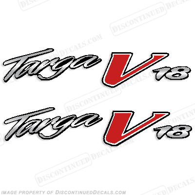 Tracker Targa V18 Boat Logo Decal (Set of 2)