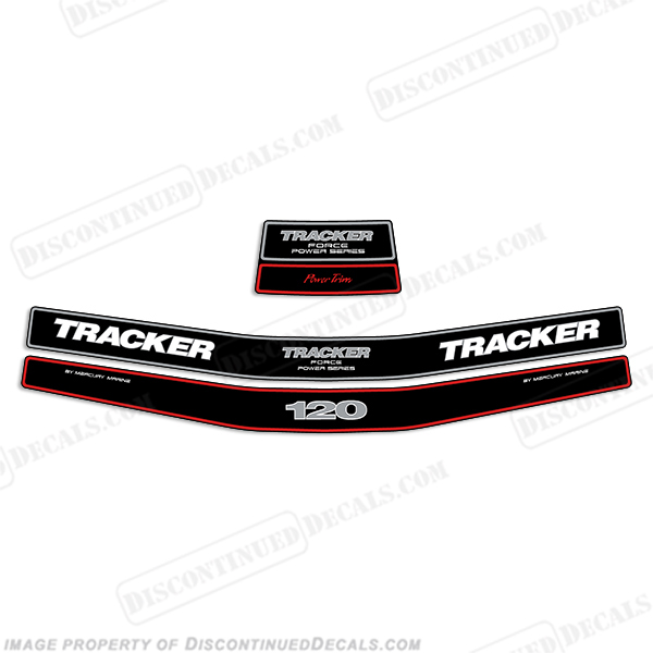 Tracker 120hp Engine Decal kit - Mid 1990s INCR10Aug2021