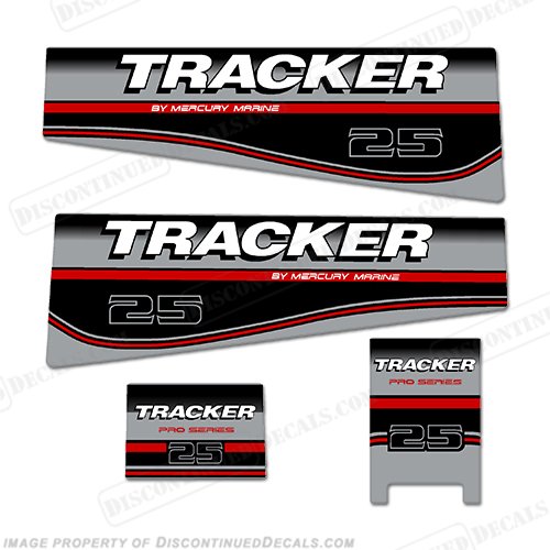 Tracker 25hp Engine Decal kit INCR10Aug2021