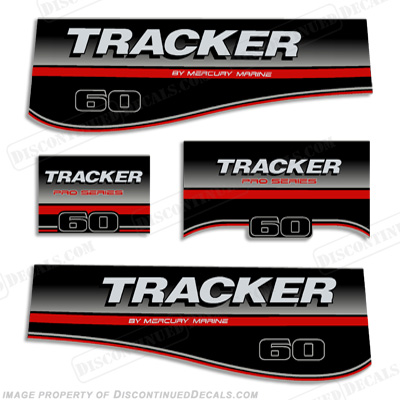 Tracker 60hp Pro Series Engine Decal kit - 2005