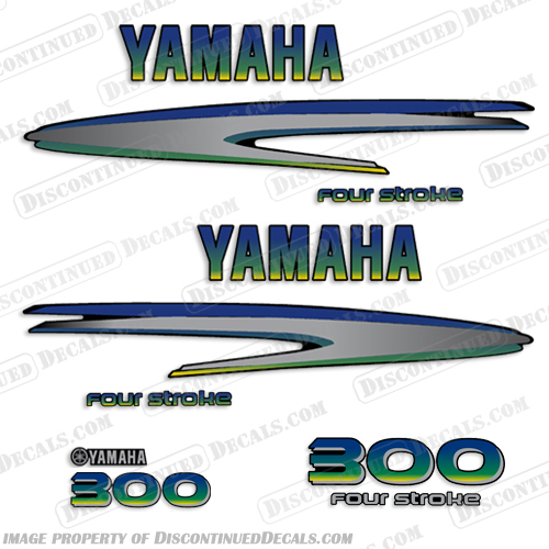 Yamaha 2010+ 300hp FourStroke Decals - Custom Color Mahi yamaha, 300, 2010, 2011, 2008, 2009, 2012, 2013, 2014, 2015, 2016, 2017, V6, Mahi, decals, stickers, 300 hp, 300hp, fourstroke, 4stroke, kit, set, custom color